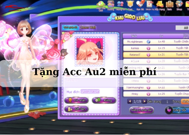 Acc Au2 miễn phí Acc Au2 miễn phí