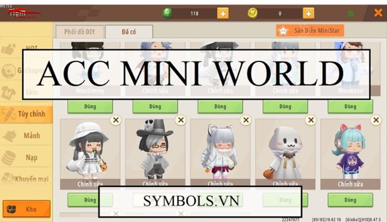 Acc Mini World miễn phí