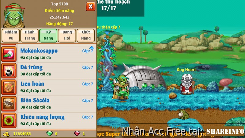 Acc Ngọc Rồng miễn phí