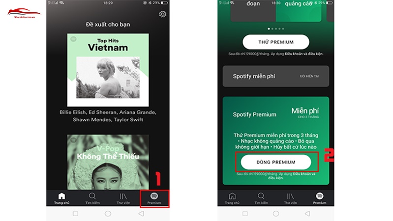 Tài khoản Spotify Premium miễn phí